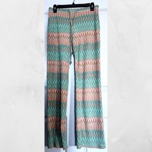 MOON & MEADOW Turquoise Beach Lounge Wide Leg Pants Size Small NWT